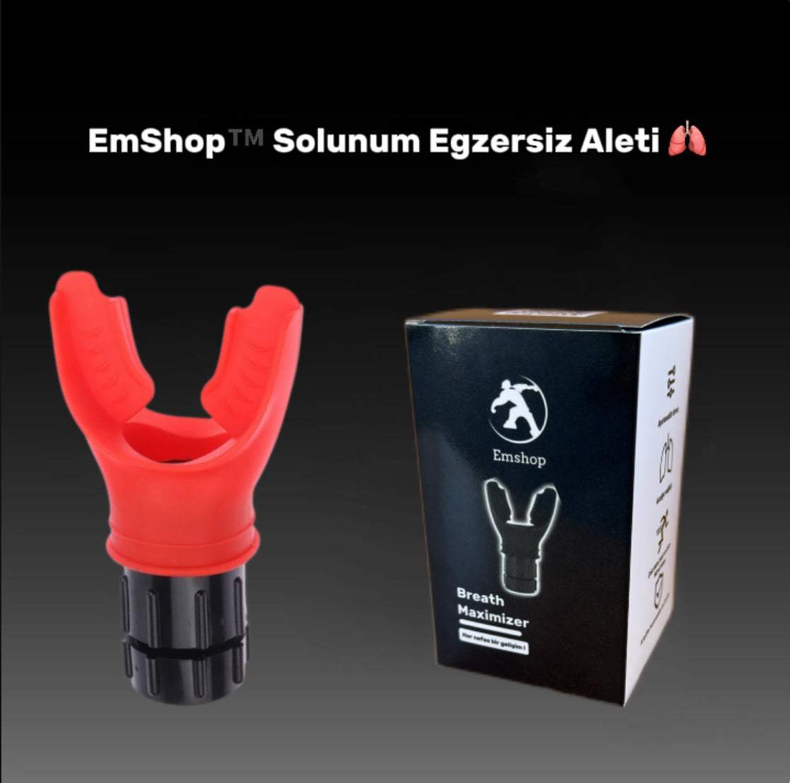 EmShop™ Solunum Egzersizi + Ücretsiz kullanım rehberi (Kırmızı,Mavi)