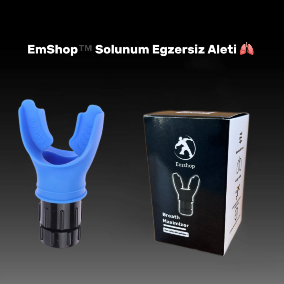 EmShop™ Solunum Egzersizi + Ücretsiz kullanım rehberi (Kırmızı,Mavi)