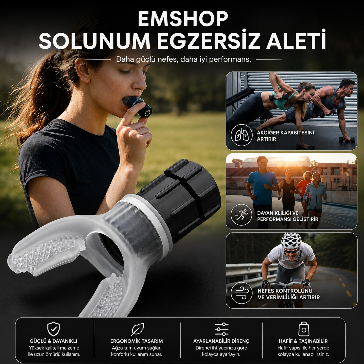 EmShop™ Solunum Eğitmeni + Ücretsiz kullanım rehberi